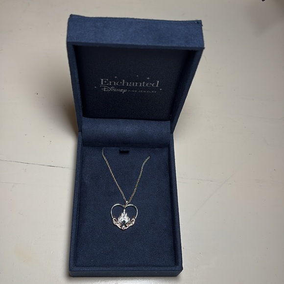 Enchanted Disney Fine Jewelry Diamond Majestic Princess Castle Pendant Necklace - Picture 4 of 6